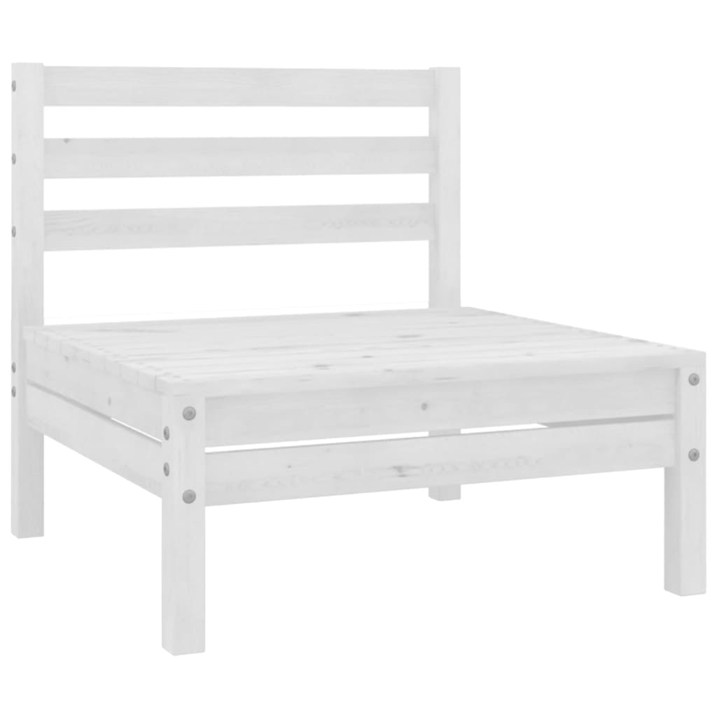 9-Delige Loungeset Massief Grenenhout Wit