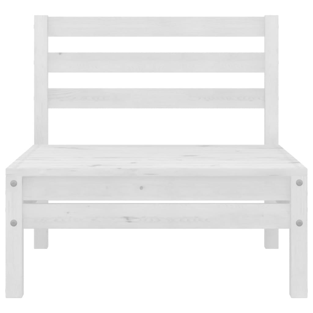 9-Delige Loungeset Massief Grenenhout Wit
