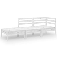 3-Delige Loungeset Massief Grenenhout Wit