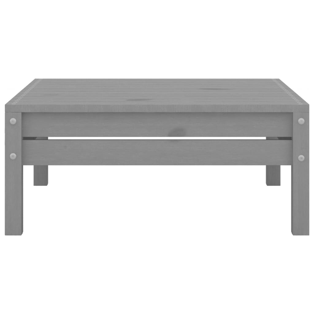 3-Delige Loungeset Massief Grenenhout Grijs