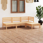 Loungeset 4-delig massief grenenhout