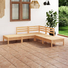 Loungeset 5-delig massief grenenhout