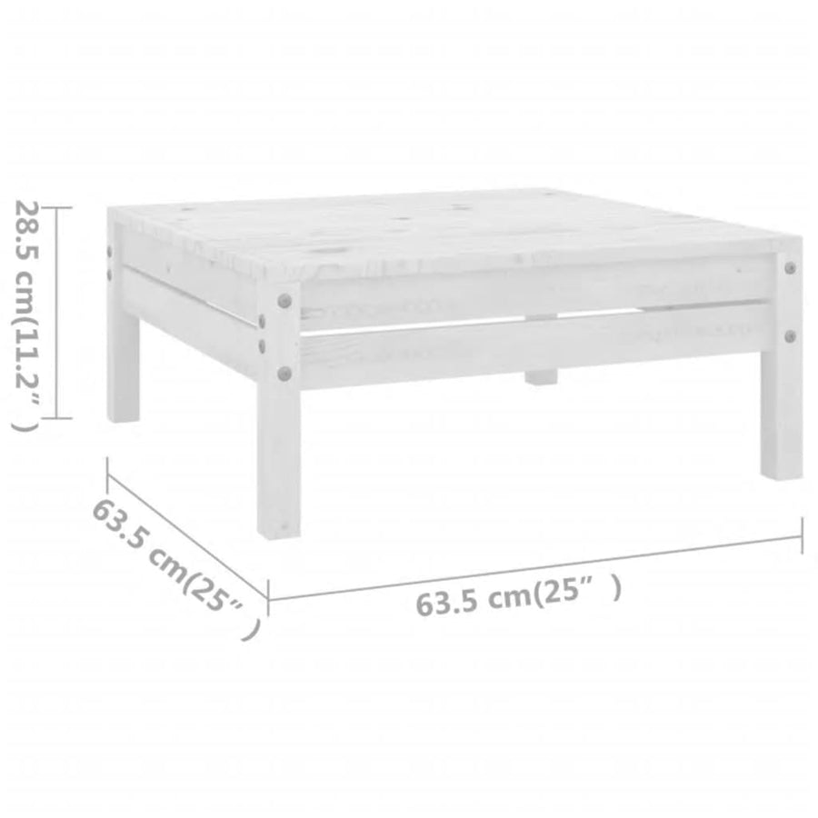 8-Delige Loungeset Massief Grenenhout Wit