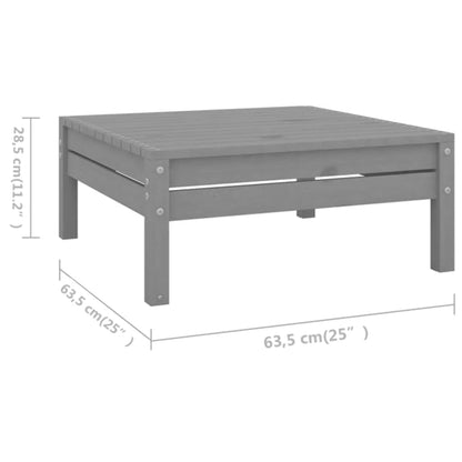 8-Delige Loungeset Massief Grenenhout Grijs