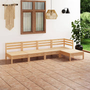 Loungeset 5-delig massief grenenhout