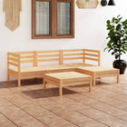 Loungeset 5-delig massief grenenhout