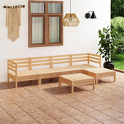 Loungeset massief grenenhout 6-delig