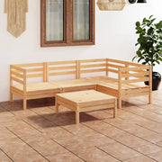 Loungeset 5-delig massief grenenhout