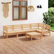 Loungeset 6-delig massief grenenhout