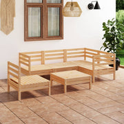 Loungeset 6-delig massief grenenhout
