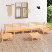 Loungeset massief grenenhout 8-delig