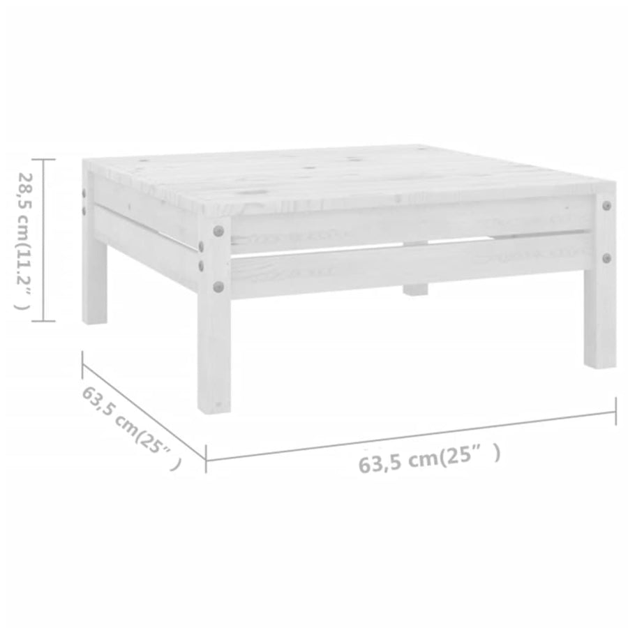 8-Delige Loungeset Massief Grenenhout Wit