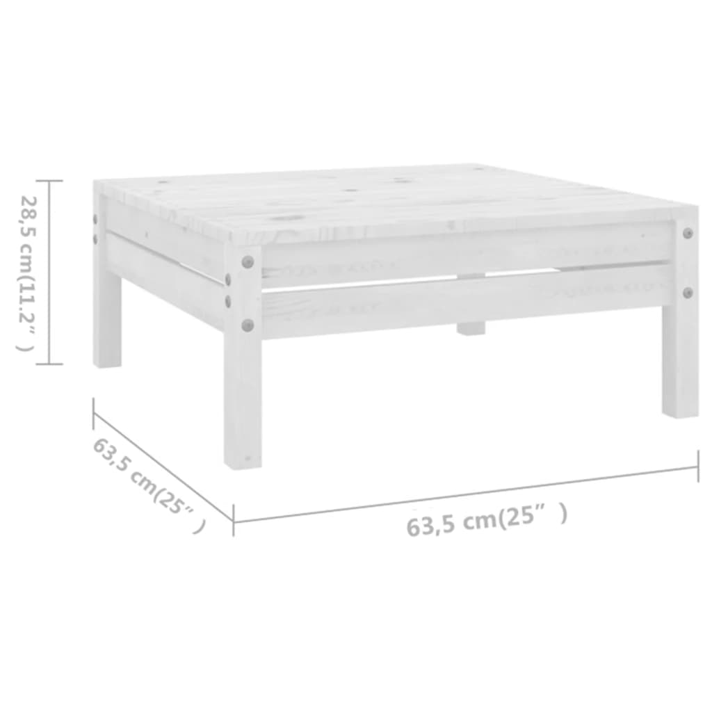 8-Delige Loungeset Massief Grenenhout Wit
