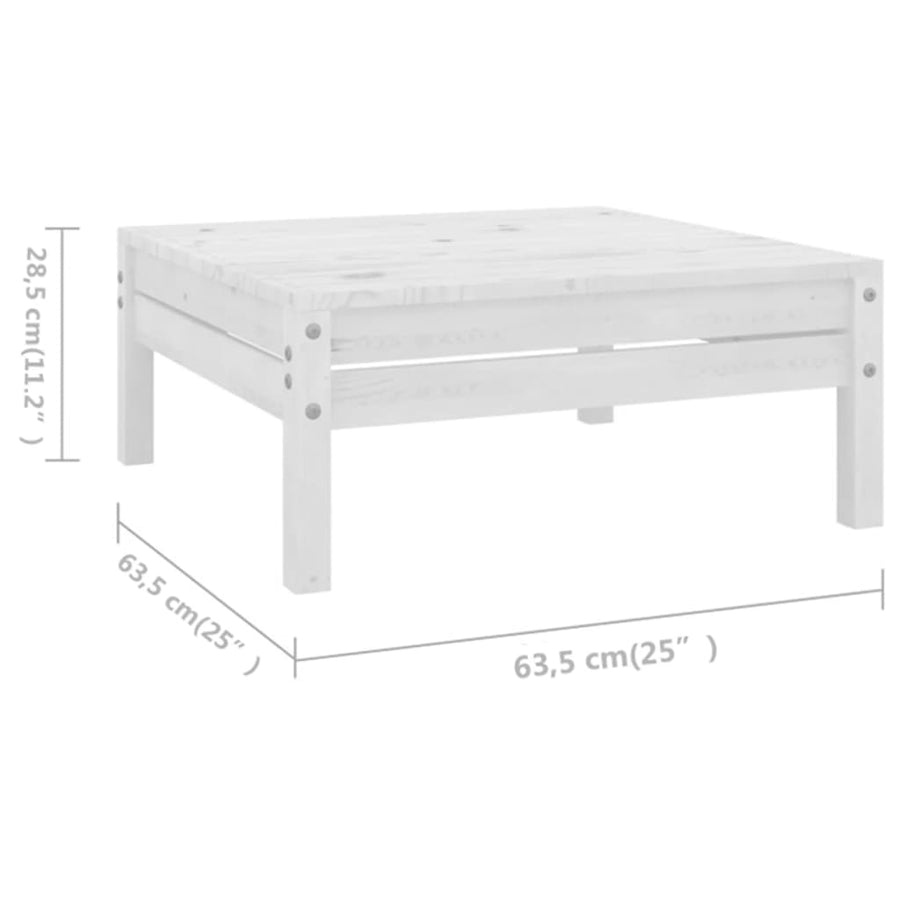 8-Delige Loungeset Massief Grenenhout Wit