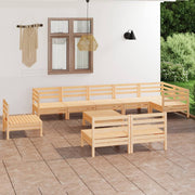 Loungeset 10-delig massief grenenhout