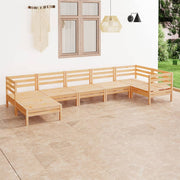 Loungeset 7-delig massief grenenhout