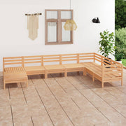 Loungeset massief grenenhout 8-delig