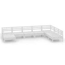 8-Delige Loungeset Massief Grenenhout Wit