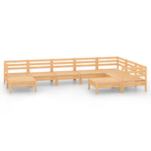 9-Delige Loungeset Massief Grenenhout Naturel