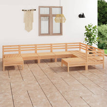 9-Delige Loungeset Massief Grenenhout Naturel