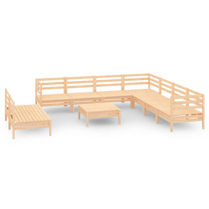 0-Delige Loungeset Massief Grenenhout Naturel