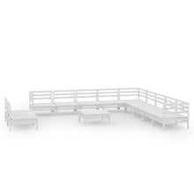 2-Delige Loungeset Massief Grenenhout Wit