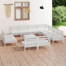 2-Delige Loungeset Massief Grenenhout Wit