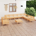 -Delige Loungeset Massief Grenenhout Naturel