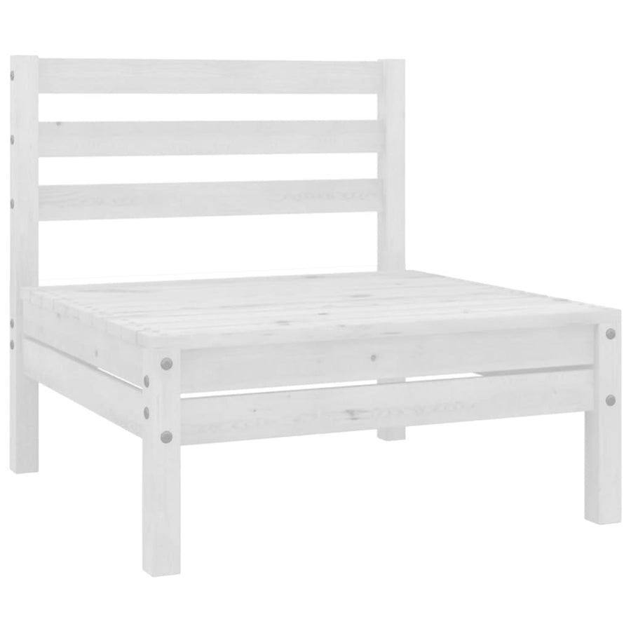 -Delige Loungeset Massief Grenenhout Wit
