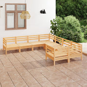 Loungeset massief grenenhout 8-delig