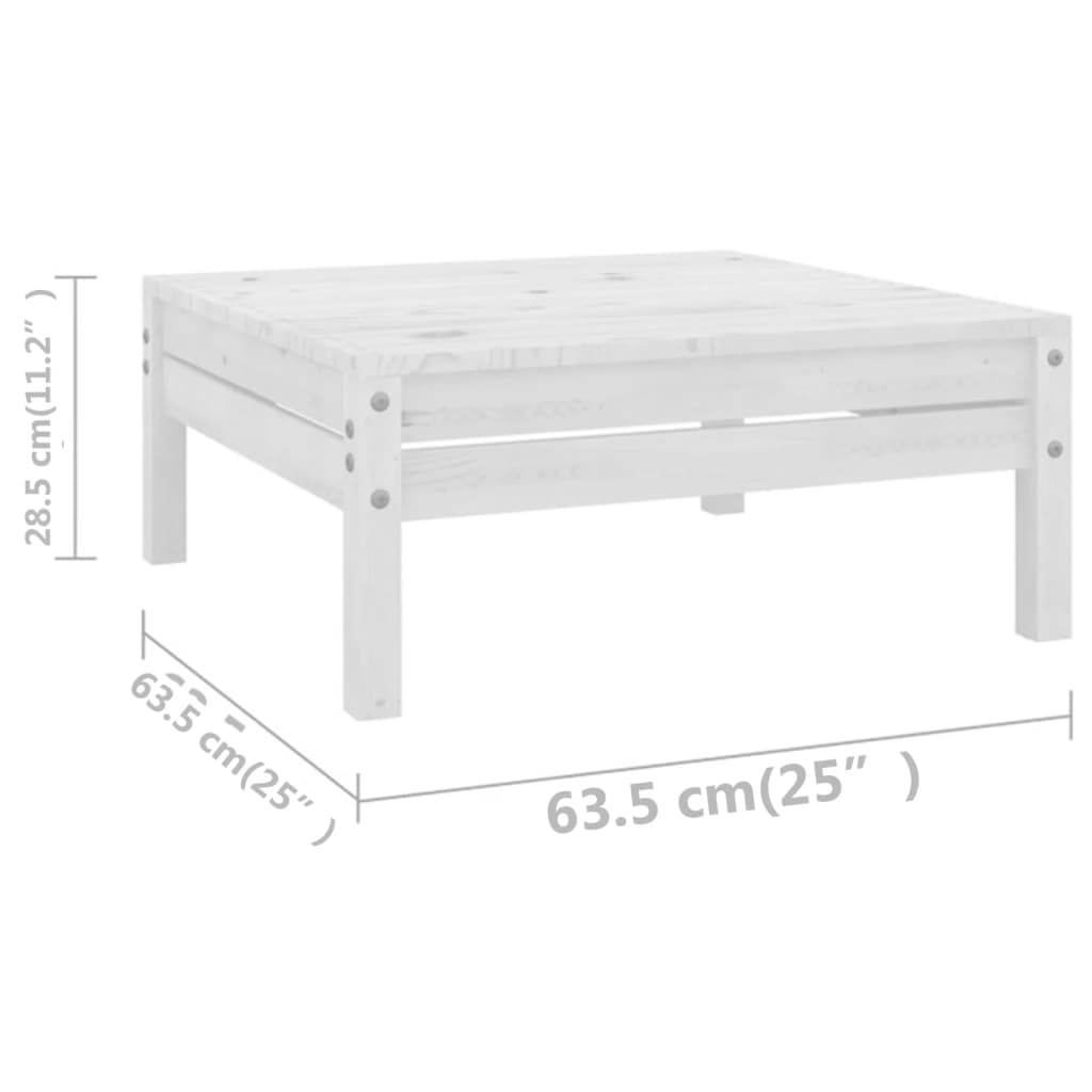 9-Delige Loungeset Massief Grenenhout Wit