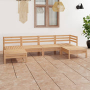 Loungeset 6-delig massief grenenhout
