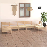 Loungeset 7-delig massief grenenhout