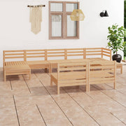 Loungeset 9-delig massief grenenhout