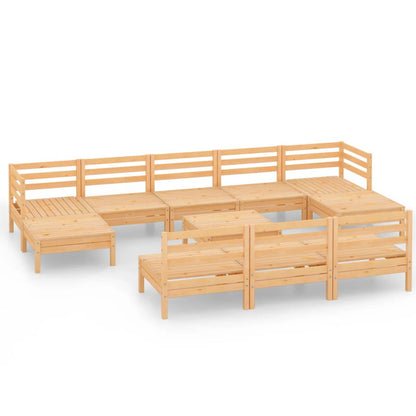 11-delige Loungeset massief grenenhout