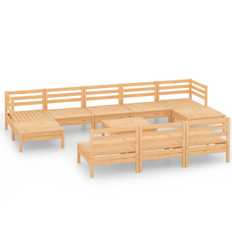 11-delige Loungeset massief grenenhout
