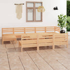 -Delige Loungeset Massief Grenenhout Naturel