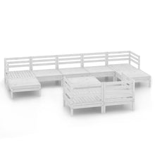 0-Delige Loungeset Massief Grenenhout Wit