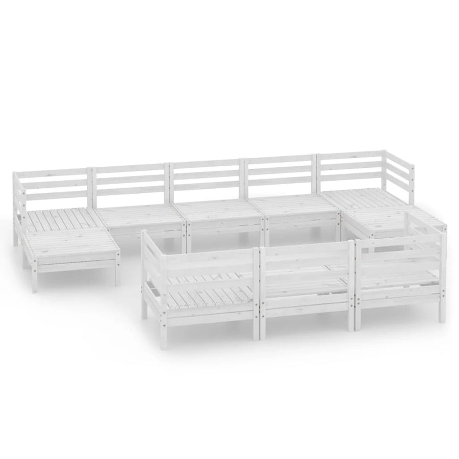3083385  0-Delige Tuin Lounge Set Stevig Hout Grenen Wit