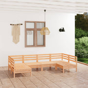 Loungeset 6-delig massief grenenhout