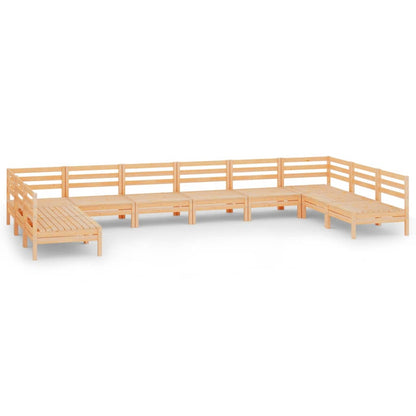 0-Delige Loungeset Massief Grenenhout Naturel