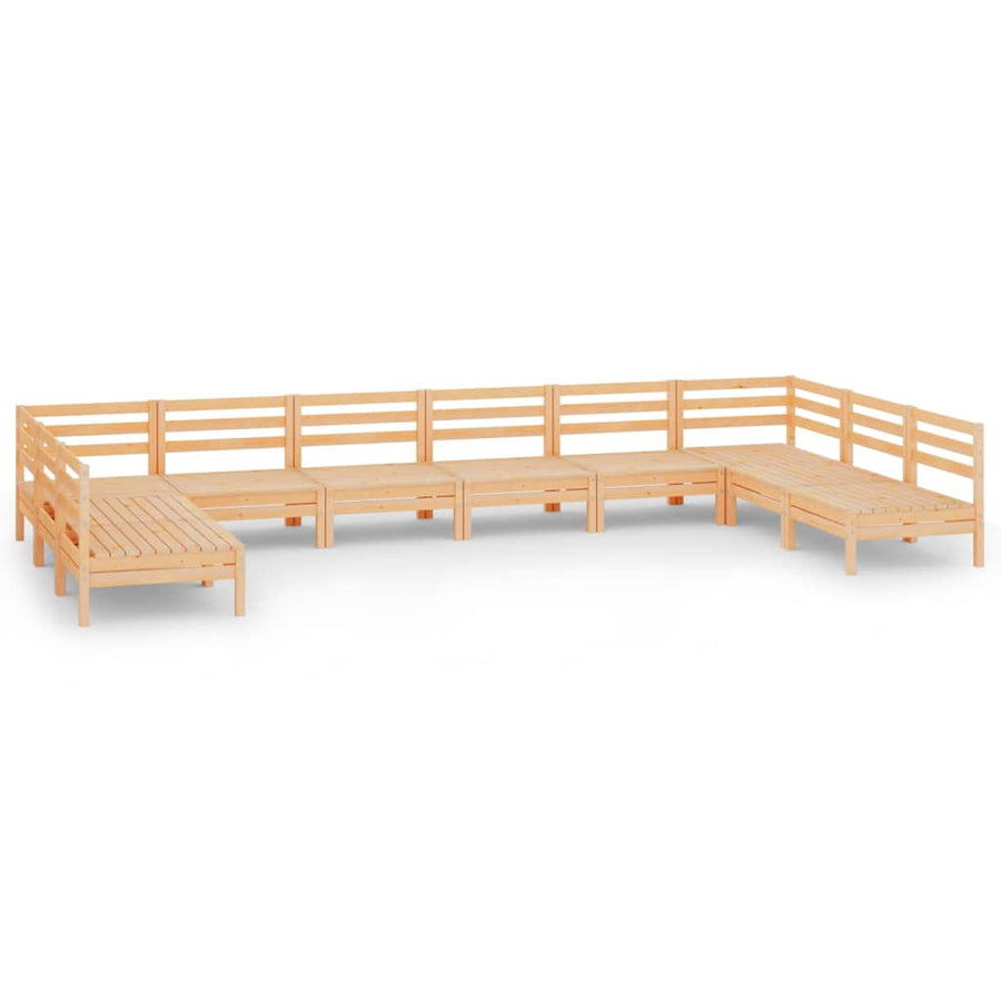 0-Delige Loungeset Massief Grenenhout Naturel