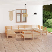 Loungeset 12-delig massief grenenhout