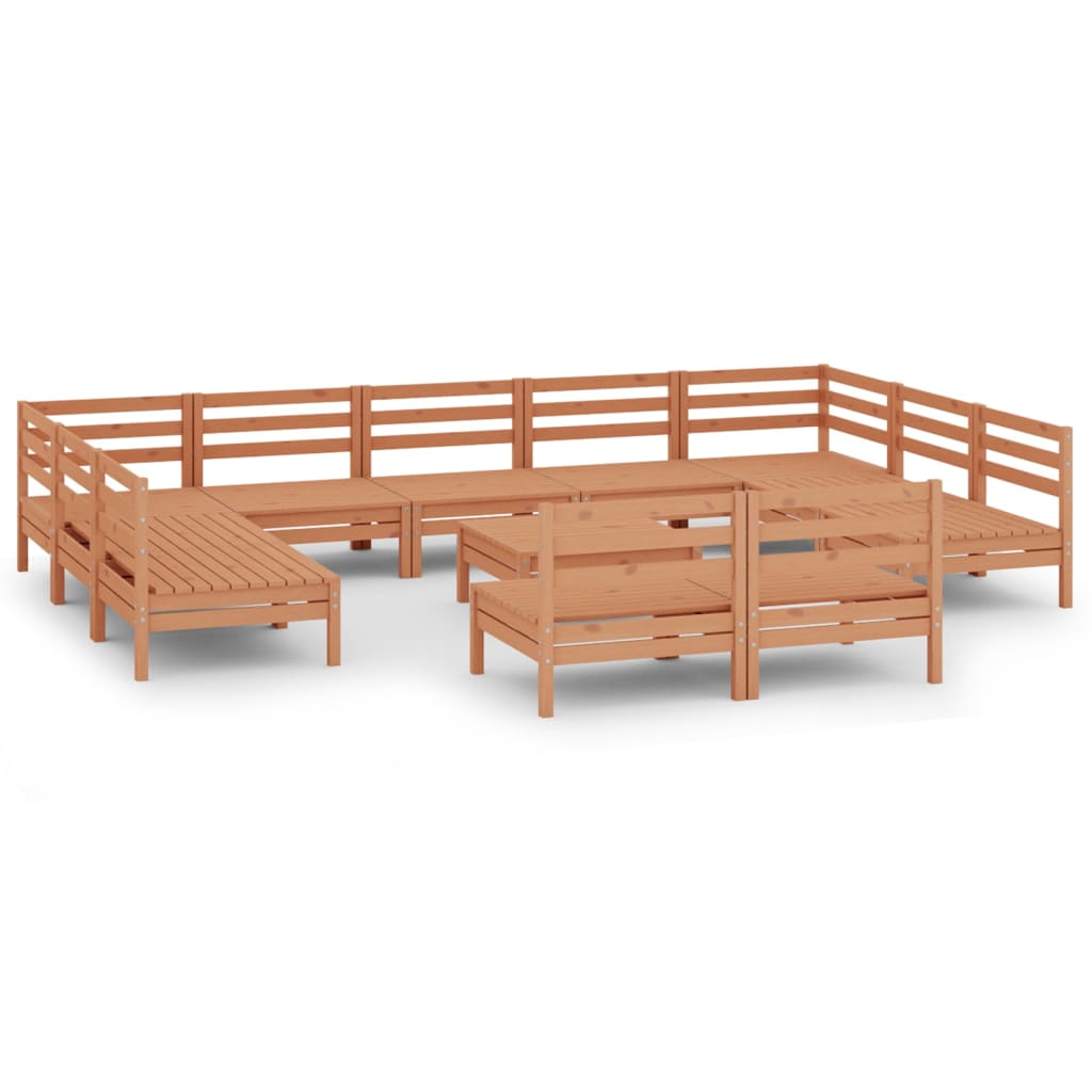 2-Delige Loungeset Massief Grenenhout Honingbruin