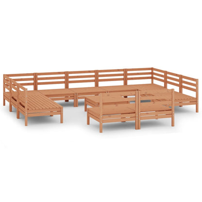 2-Delige Loungeset Massief Grenenhout Honingbruin