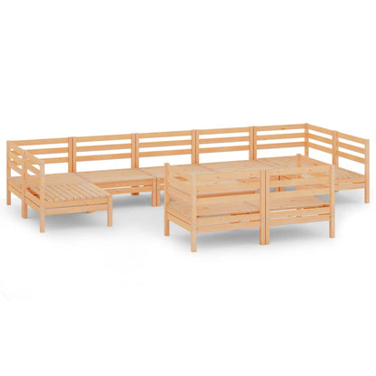0-Delige Loungeset Massief Grenenhout Naturel