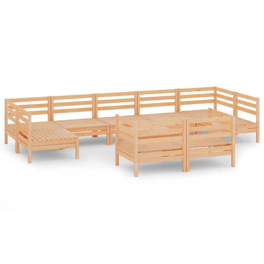0-Delige Loungeset Massief Grenenhout Naturel