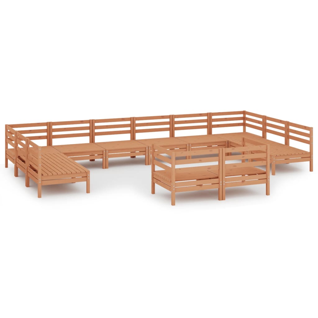 2-Delige Loungeset Massief Grenenhout Honingbruin