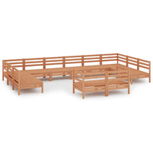 2-Delige Loungeset Massief Grenenhout Honingbruin