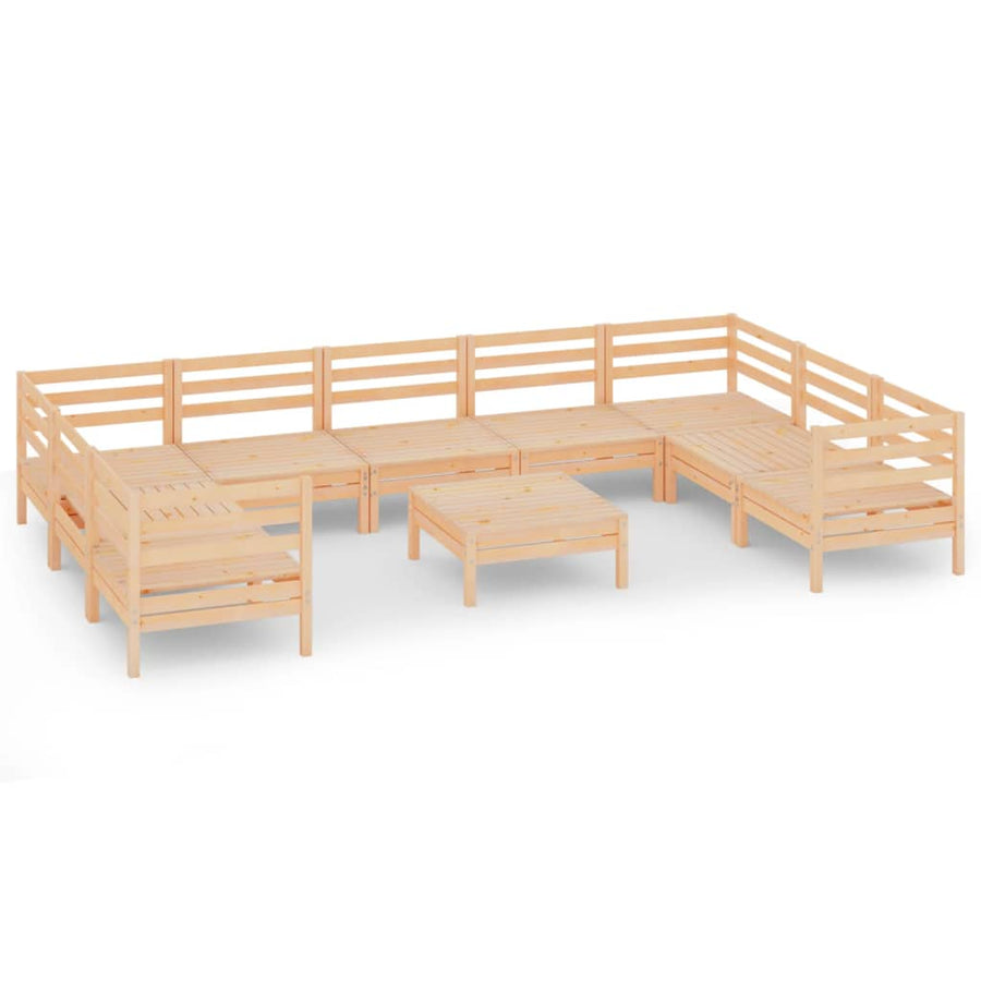 0-Delige Loungeset Massief Grenenhout Naturel